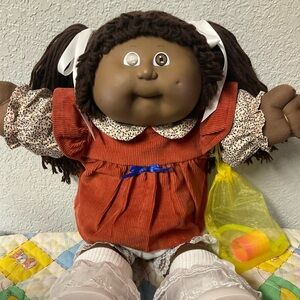 RARE Vintage Cabbage Patch Kid AA Girl Brown Hair Head Mold #8 1987